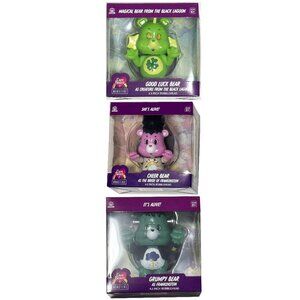 Care Bears x Monsters 3-Pack Bobbleheads Set Good Luck, Cheer & Grumpy NIB